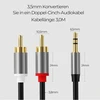 Leloco rca į jack 3.5 aux kabelis, jack į rca 2 rca į 3.5 mm jack, paprastai tinkamas mobiliesiems telefonams, kompiuteriams, nešiojamiesiems kompiuteriams, mp3, audio, televizoriams, garsiakalbiams ir kt., 3.0 m