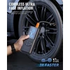 Leukoles elektrinis oro siurblys 150 Psi su 12000 Mah baterija ir 3 x greito pripūtimo funkcija - nešiojamas akumuliatorinis kompresorius automobiliui, dviračiui, motociklui