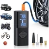 Leukoles elektrinis oro siurblys 150 Psi su 12000 Mah baterija ir 3 x greito pripūtimo funkcija - nešiojamas akumuliatorinis kompresorius automobiliui, dviračiui, motociklui