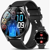 Lgnitek 2025 išmanusis laikrodis vyrams su Ekg/kmi/šlapimo rūgšties matavimu, 44 mm, apvalus 1.43 colio amoled sveikatos laikrodis su 24/7 širdies ritmo monitoriumi, miego stebėjimu, spo2, bluetooth skambučiais, sos pagalbos skambučiu, fitneso laikrodis,