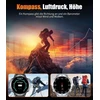 Lige išmanusis laikrodis vyrams, 1.73 colio Amoled didelis ekranas, 900 Mah ilgas baterijos veikimo laikas, 110+ sporto režimų, fitneso laikrodis su širdies ritmo, miego monitoriumi, daugiafunkcinis išmanusis laikrodis, skirtas Android Ios, juodas