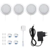 Lightsjoy 4 led spintelių apšvietimas, šiltai balta, skirtas spintelėms, vitrinoms, led drabužių spintos apšvietimas, 10 w lempa spintelėms, spintoms, virtuvei