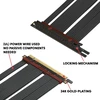Linkup - extreme4+ pcie 4.0 x16 riser kabelis (rtx4090, rx6950xt, x570, z690 išbandytas), twinax, ekranuotas, didelis greitis, vertikalus montavimas, žaidimų pci express gen4, universalus 90 laipsnių moteriškas jungtis (45 cm)