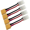 Linsyrc 4 vnt. Xt60 kištukas į Bigtamiya lizdo adapterį su 10 cm 14awg silikoniniu kabeliu