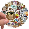 Lipdukai telefonui, planšetiniam kompiuteriui, lipdukai mix pelėda 50 vnt