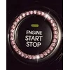 Lipdukas start stop variklis auto deimantai rožinis