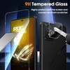 Locofun Ekrano apsauga, skirta Asus Rog Phone 8 / Rog Phone 8 Pro, grūdintas stiklas, 9h kietumo grūdinto stiklo plėvelė ir kameros apsaugos plėvelė [2+2 vnt.], apsauginė ekrano apsauga nuo įbrėžimų