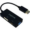 Logilink Cv0109 4k Displayport į Dvi/hdmi/vga adapteris, juodas