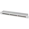 Logilink Professional Primeline patch panelis, 19 colių paskirstymo skydelis, Stp (ekranuotas) šviesiai pilkas 24 prievadų