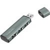 Logilink Usb 3.2 (gen2) 3 prievadų šakotuvas, aliuminio korpusas su apsauginiu dangteliu