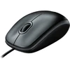 Logitech B100 pelė su laidu, Usb jungtis, 800 Dpi optinis jutiklis, 3 mygtukai kairiarankiams ir dešiniarankiams, Pc / Mac - juoda