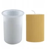 Lonaen Silikoninė forma žvakėms Walec Prosta Kolumnowa Cylinder W Paski Pillar