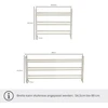 Love It Store It Ištraukiamas batų stovas - metalinis ir medinis batų stovas iki 15 porų batų - batų laikymo sprendimas 3 lygiuose - ištraukiamas, tvirtas - pilkas
