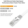 Modemas Lovicool Cat6 plokščias tinklo kabelis ethernet 8 metrų lan kabelis interneto kabelis suderinamas su komutatoriumi maršrutizatoriumi modemu patch panel pc didelio greičio gigabitinis rj45 1000mbit/s (baltas)