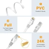 Modemas Lovicool Cat6 plokščias tinklo kabelis ethernet 8 metrų lan kabelis interneto kabelis suderinamas su komutatoriumi maršrutizatoriumi modemu patch panel pc didelio greičio gigabitinis rj45 1000mbit/s (baltas)
