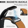 Loyewaier išmanusis laikrodis vyrams su bluetooth skambučiais, 1.39 colio fitneso laikrodis, atsparus vandeniui sportinis išmanusis laikrodis su kraujo deguonies, miego ir širdies ritmo monitoriumi, ruda odine apyranke, aktyvumo sekiklis, skirtas android
