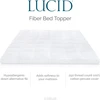 Lova Lucid Itin Minkštas 7.5 cm Mikropluošto Antčiužinis 160 x 190 cm Medvilninis Perkelio Užvalkalas su 4 Kampinėmis Juostelėmis Oeko-tex Kvėpuojantis Antčiužinis