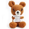 Lucky Charm Bear kišeninis apkabinimas, Lucky Bear mažos dovanėlės moterims, drąsos dovana, pasveikimo dovana, pirmoji mokslo metų dienos dovana suaugusiems ir vaikams