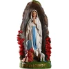 Lurdo Dievo Motinos statula - 20 cm derva statula - Šventosios Bernadetės ir Marijos statulos skulptūra su rankomis dažyta - Ideali religinė dovana krikštynoms, komunijai, Sutvirtinimui, vestuvėms
