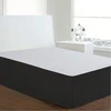 Lux Hotel Bedding pritaikytas lovos sijonas, klasikinis 14 colių ilgis, klostuotas stilius, queen, juodas