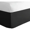 Lux Hotel Bedding pritaikytas lovos sijonas, klasikinis 14 colių ilgis, klostuotas stilius, queen, juodas