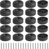 Lycxames baldų kojelės, 20 vnt., apvalios baldų kojelės, kojelės baldams, juodos, skersmuo 35 x aukštis 15 mm, spintelių kojelės, baldų slydimo elementai spintelėms, sofai, kėdei, kavos staliukui, televizoriaus spintelėms