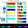 Lylmle led baseino apšvietimas par56 20 w baseino priekinis žibintas rgb spalvą keičiantis reguliuojamas išorinis sinchronizavimas su nuotolinio valdymo pulteliu, ip68 vandeniui atsparus led povandeninis prožektorius, 12 v ac (2 vnt.)