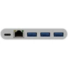 Macally Uc3hub3gbc 3.1 Usb-c į 3 prievadų Usb-a gigabitinis eternetas ir Usb-c įkrovimo adapteris