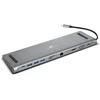 Maclean Mctv-850 11-in-1 Usb C 3.1 doko stotelės adapteris su Hdmi / 3x Usb 3.0 / Usb-c maitinimo šaltiniu / Pd (power Delivery) / Vga 1900 x 1200 @ 60hz / Rj-45 / 3.5 mm audio prievadu / Sd/tf kortelių skaitytuvu