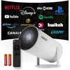 Maclean Projektorius Magcubic Owloo Led su Android Tv, Wifi, pulteliu, 130 colių, 4k Full Hd Hy300 Pro