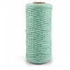 Macrame Medvilninis makramės siūlas 3mm 100m, mėtų žalias