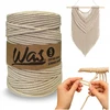 Macrame Šniūras makrame 5mm, 200m, šviesiai smėlinis, 100% medvilnė