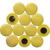 Magnet Expert® didelis geltonas skelbimų lentos/planavimo magnetas (40 mm skersmens x 8 mm aukščio) (12 vnt. pakuotė)