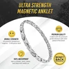 Magnetrx® itin stiprus magnetinis kulkšnies papuošalas moterims – magnetinis kulkšnies papuošalas – titano magnetinis kulkšnies papuošalas moterims, vieneto dydis, titanas, be brangakmenių