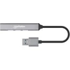 Manhattan 4 prievadų Usb-a šakotuvas 3x480mbit/s 1xgbit/s Usb-a kištukas