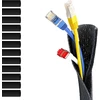 Marketconnect® Pintas kabelių apvalkalas su velcro užsegimu, skersmuo 32 mm, ilgis 8 m, idealiai tinka kabelių organizavimui ir apsaugai, puikiai tinka prie stalo ir televizoriaus, juodas