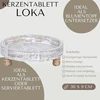 Marrakech boho dekoratyvinis padėklas apvalus medinis 30 x 9 cm | loka serviravimo lėkštė kaip dekoratyvinė stalo puošmena virtuvei ir svetainei | vintažinis pusryčių padėklas stačiakampis miegamajam