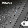 Mars Gaming Mc-1000 Kompaktiškas Microatx korpusas, metalinio tinklelio priekinis dizainas, pilnas šoninis langas, 1 x itin tylus, 80 mm Fdb ventiliatorius, juodas