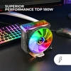 Mars Gaming Mcpu-vr Juodas, Cpu aušintuvas, Dual Infinity Mirror Argb, 4 Hct šiluminiai vamzdeliai, 180w Tdp, itin tylus Pwm 12 cm ventiliatorius