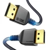 Maxonar 16k Displayport 2.1 kabelis 3m 2 vnt. Dp 2.0 kabelis 16k @ 60hz, 10k @ 60hz, 8k @ 120hz, 4k @ 480hz/240hz/ 80gbps Hdr10 Hdcp Dsc 1.2a Freesync G-sync Ekranas Port 2.1 skirtas žaidimų monitoriui