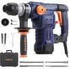Maxpro sds-plus 1500w elektrinis perforatorius 5.5j 6 greičiai 3 funkcijos antivibracinė technologija gręžimo galia betonui (32mm) metalui (13mm) medžiui (42mm)