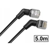 Maxtrack Patchcord Kat.6a Ftp ekranuotas Rj45-rj45 1:1 kampinis pasukamas 360° 5m