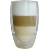 Maxxo dvigubo stiklo puodeliai latte macchiato, 4 x 380 ml, termopuodeliai kavai su plūduriavimo efektu, patvarūs kavos puodeliai