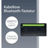 Mediarange, bluetooth, kompaktiška belaidė klaviatūra su kelių įrenginių susiejimu, 78 klavišais ir jutikliniu kilimėliu, qwertz (de/at/ch) klaviatūros išdėstymas, juoda/žalia