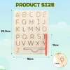 Medinė abėcėlės rašymo lenta, dvipusė raidžių sekimo lenta Abc, montessori mokomasis žaislas ikimokyklinio amžiaus vaikams, raidžių mokymosi lavinamieji žaislai, mokyklinės dovanos 3 4 5 metų vaikams