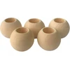 Mediniai karoliukai rutuliukai su didele skyle Diy 20mm 50vnt