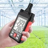 Meichoon temperatūros ir drėgmės matuoklis su ekranu C/f pramoninis termometras keli matavimo vienetai su rasos tašku šlapio termometro lempute juodas apšviestas ekranas Pe50