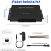 Kietasis diskas Meiriyfa usb 3.0 į sata/ide konverterio adapteris, ide sata į usb + type c išorinio kietojo disko adapterio duomenų perdavimo konverterio rinkinys, skirtas 2,5"/3,5" sata hdd/ssd ir ide hdd su 12v/2a maitinimo šaltiniu