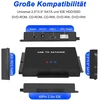 Kietasis diskas Meiriyfa usb 3.0 į sata/ide konverterio adapteris, ide sata į usb + type c išorinio kietojo disko adapterio duomenų perdavimo konverterio rinkinys, skirtas 2,5"/3,5" sata hdd/ssd ir ide hdd su 12v/2a maitinimo šaltiniu