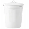 Metalinė šiukšliadėžė su dangčiu, balta, 40 l, Ikea Knodd